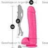 Big Fuk Dildo con testiculos y sopapa de 28 centimetros